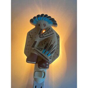 Kokopelli Native American Design Sand Art Plug-In Night Light On/Off Switch